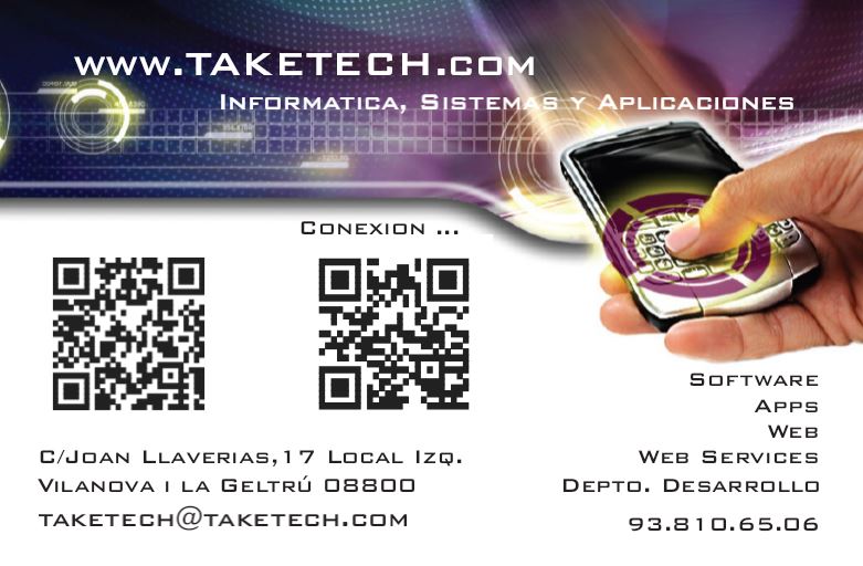 Tarjeta TAKETECH — Software, Apps, Web Services
